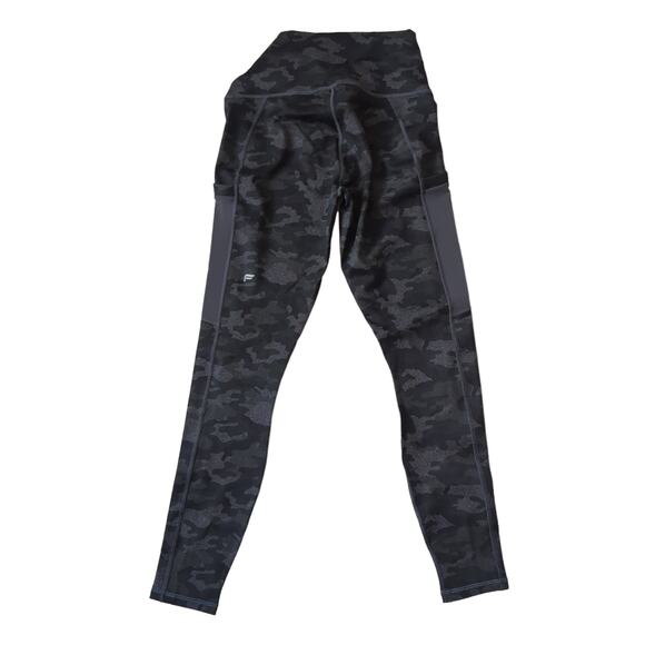 NWT Fabletics Womens Pants Charcoal Camo On the Go Leggings High Rise Pockets XS - Picture 4 of 9